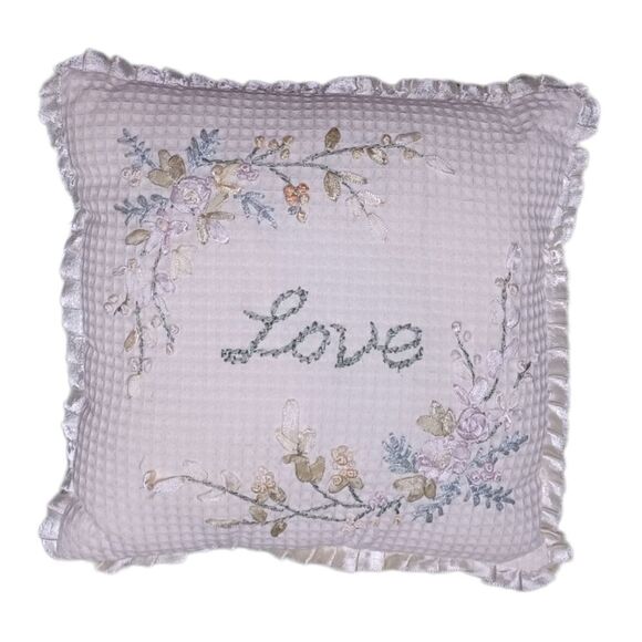 Source Unknown Lavender Embroidered Accent Pillow - Picture 1 of 8